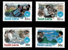 St. Lucia 1983 - World Communications Year - Set of 4v - Scott 607-10 - MNH