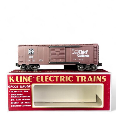 K-LINE ELECTRIC TRAINS-SANTA FE SF BOX CAR MAP #8 K64238 1992 ''O/O27'' GAUGE NIB