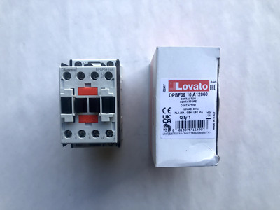Lovato DPBF0910A120 3 pole 9 AMP definite purpose contactor - 120 volt coil