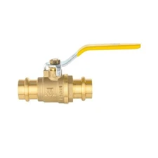 EFIELD 3/4"× 3/4" Press Ball Valve With EPDM O Ring Yellow Lever Brass Lead Free