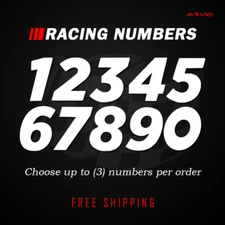 Racing Numbers Vinyl Decal Sticker | Dirt Bike Plate Number BMX Competition 524