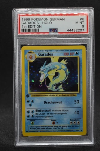 Pokémon 1st Edition Base Set German Garados (Gyarados) 6/102 PSA 9 Mint