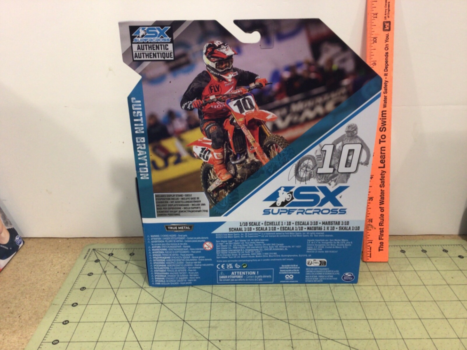 SX Supercross Justin Brayton  1/10 red tire CHASE version Honda motorcycle
