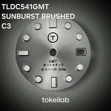 TLDC0541GMT Brushed Sunburst C3 / Seiko Mod GMT Dial NH34 4R34 SSK 28.5 28.5mm