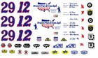 AJ Foyt Eddie Sachs Dean Van Lines Indy 1/32nd Scale Slot Car Watreslide Decals