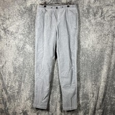 Vuori Pants Mens Large Gray Corduroy V440 Elastic Waist No Drawstring Casual