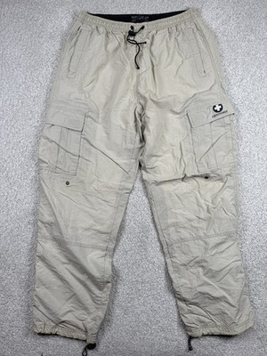 Vintage Abercrombie & Fitch Cargo Pants Mens M Tan Y2K Parachute Gopcore