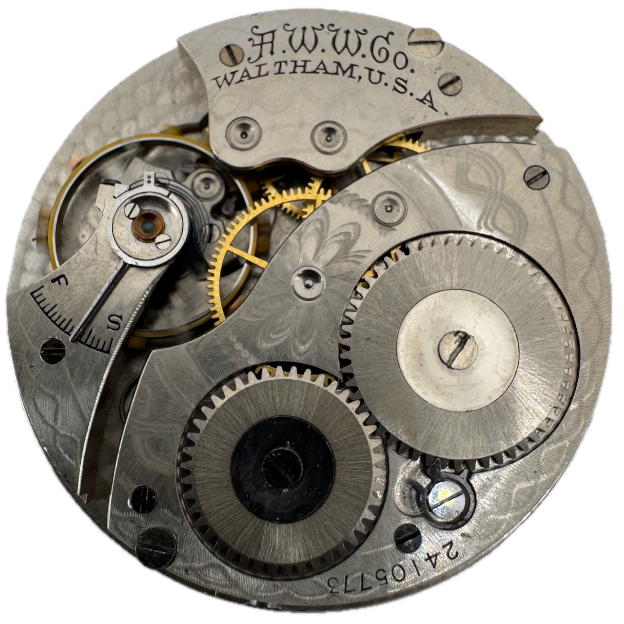 1922 Waltham 12s 7 Jewel Antique Mechanical Pocket Watch Movement 210