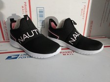 NAUTICA GIRLS slip on Sneakers size 13 style Aloise Black Peony Cute Shoe trl8