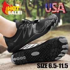 Men's Quick Dry Water Shoes Barefoot Sports Beach Rubber Aqua Sock Slip on Shoes