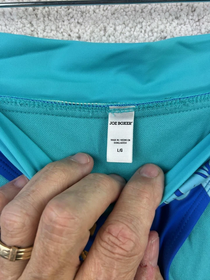 Parte inferior de bikini Joe Boxer para mujer grande azul aguamarina floral corbata lateral traje de baño playa Foto 3 de 4