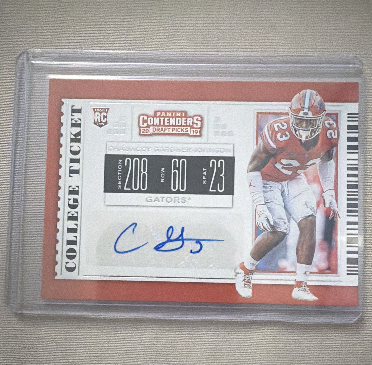 Chauncey Gardner-Johnson Panini Contenders Draft Picks #240 College Ticket Autograph