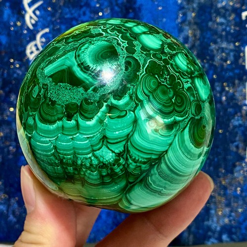 2.67 inch Green Malachite Ball - Polished Stone with Display - 1.24LB - Picture 9 of 16