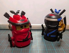 Spin Master Ninja Bots Battling Robots Red & Black 4" Tall Working With Weapons 