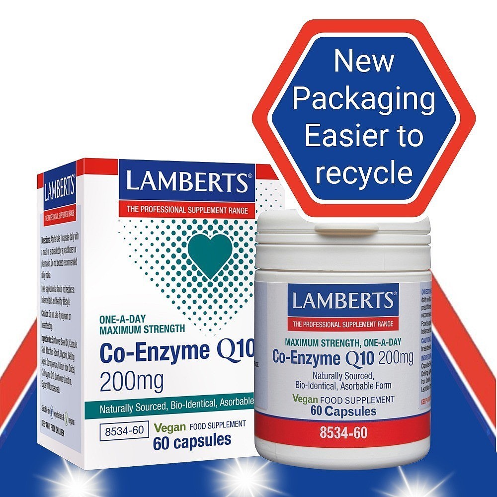 Lamberts Co-Enzyme Q10 200mg Capsules (60)  BBE 01/2028