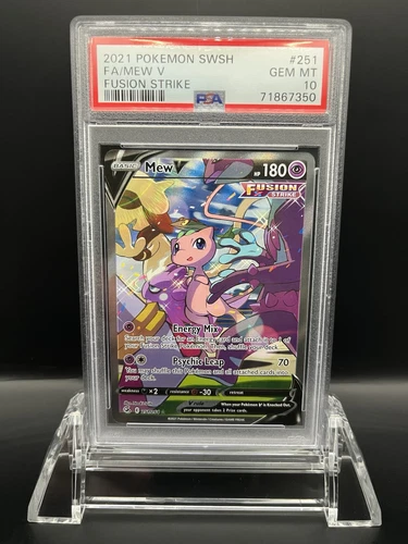 2021 Pokemon SWSH F.A./ Mew V (Alt Art) Fusion Strike #251 PSA 10