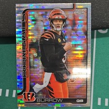 2025 Topps Chrome Football Neon Pulse Refractor Joe Burrow Cin. Bengals #61 