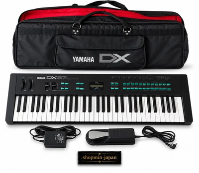 YAMAHA DX27 FM Synthesizer 61-Key w/Case AC Adapter Pedal Tested from Japan - Image 1 of 4