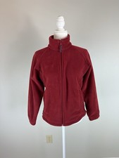 Columbia Sportswear Full Zip Red Fleece Jacket Women's Size S Gorpcore Outdoor