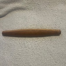 Vintage Hand-Turned Tapered French Rolling Pin Solid Natural Wood