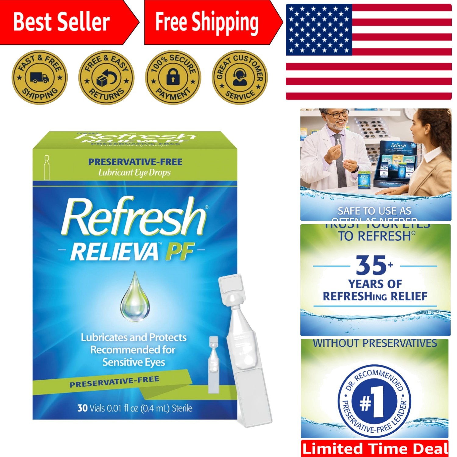 - Preservative-free Relief For Dry Eyes, 30 Count