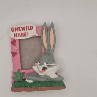 Vintage 1994 Bugs Bunny Looney Tunes One Wild Hare 3D Picture Frame Figi Graphic