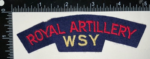 British Army Royal Artillery WSY West Somerset Yeomanry Title Badge Sign Patch