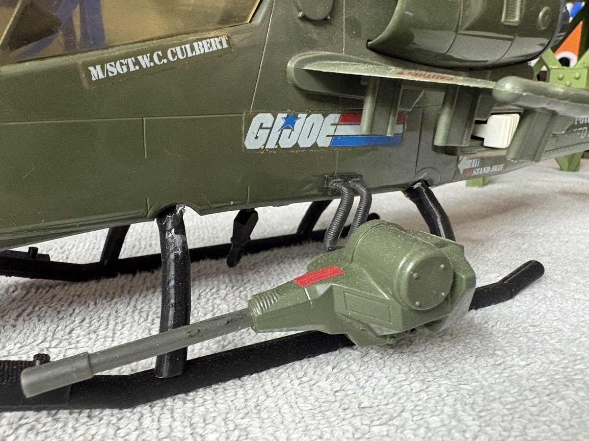GI Joe Dragonfly Helicopter No Missiles w/ 3D Printed Skids