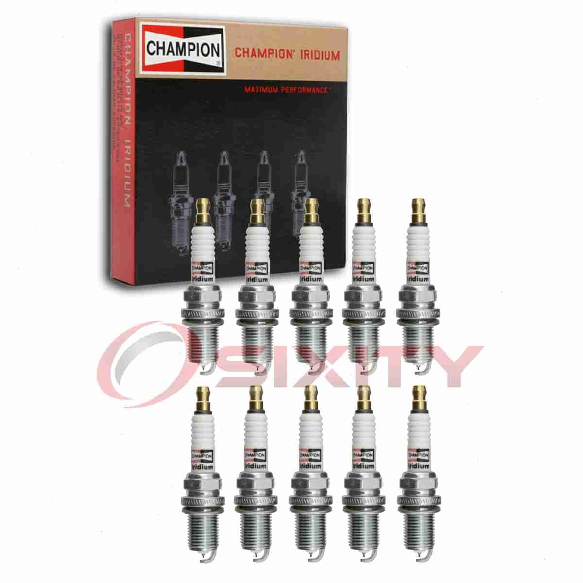10 pc Champion Iridium Spark Plugs for 2009-2014 Lamborghini Gallardo sm