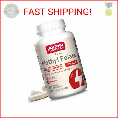 Jarrow Formulas Extra Strength Methyl Folate 400 mcg, Dietary Supplement for Car