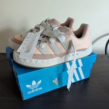 Adidas Originals Trainers New Pink Beige White Adimatic HQ6909 UK 8.5, US 9 New 