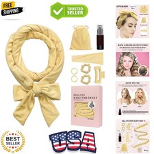 No Heat Curling Rod Headband for Women and Girls, Velour Overnight Hair Curl ...
