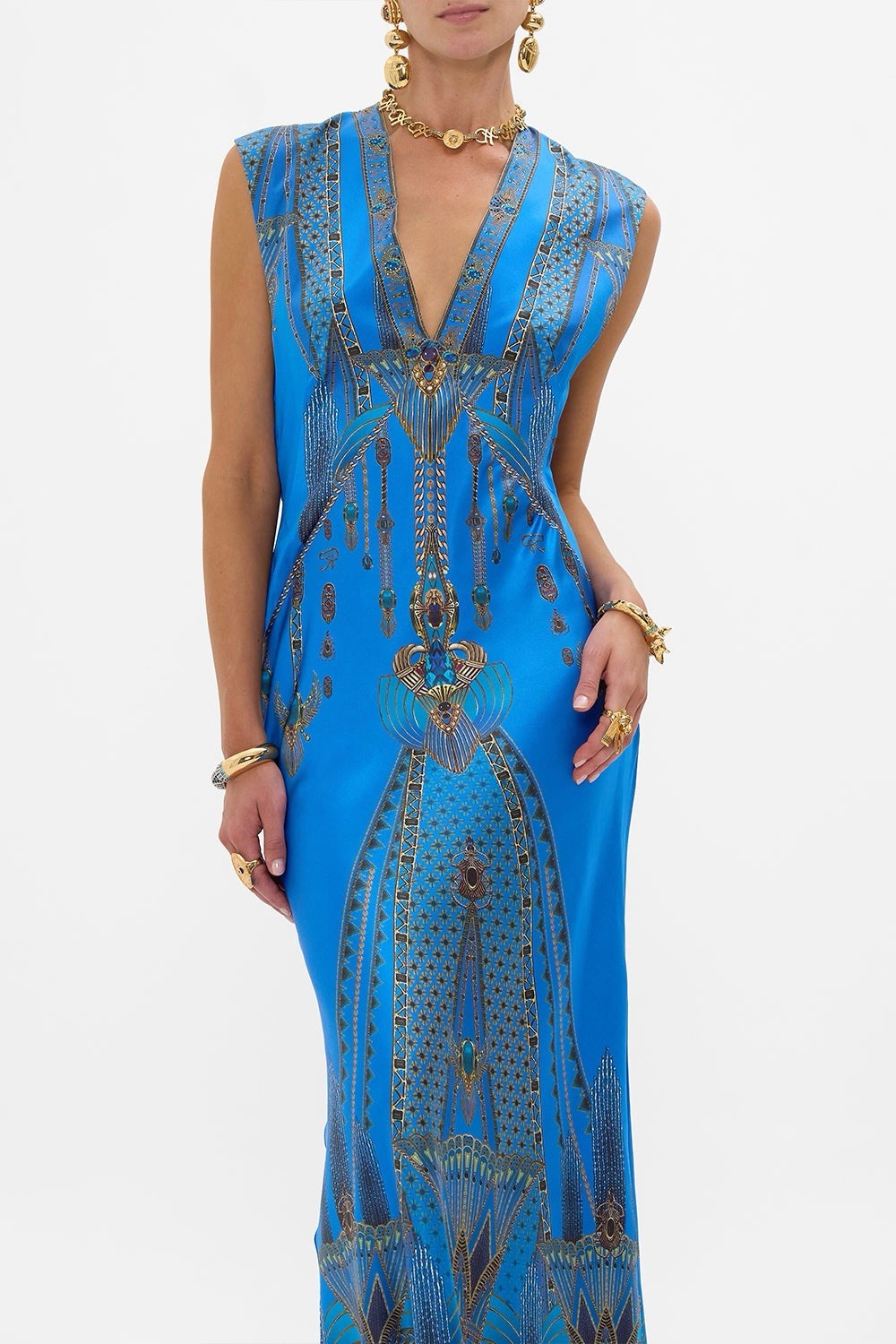 Camilla Archival Revival Extended Shoulder Dress With T Back Size S image 3