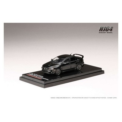 Hobby Japan 1:64 Black Evolution X EVO 10 Engine Model Diecast Metal Car