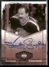 2004-05 UD Legendary Signatures Harold Snepsts Autographs #HS Vancouver Canucks