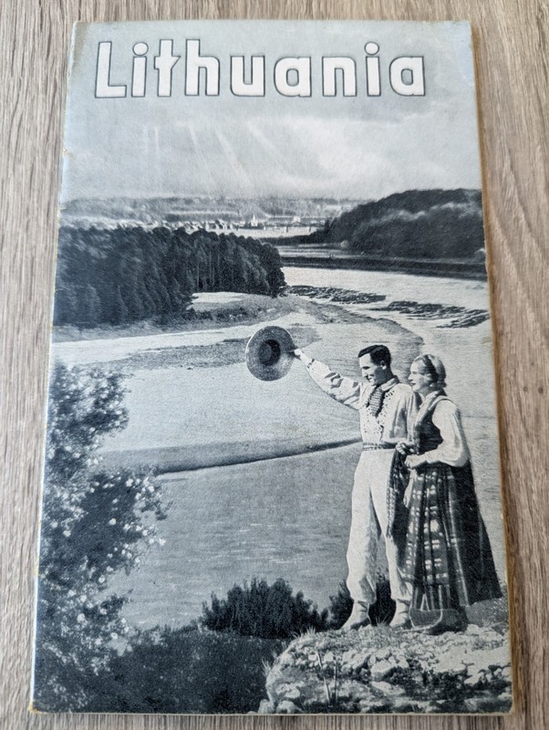 Vtg 1930s? Lithuania B&W Travel Tourist Visitor Guidebook,Kaunas,Folk Art,Church