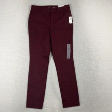 Old Navy High Rise Pixie Skinny Pants Red Women's 4 28x25 Secret Smooth Pockets