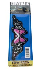 Pilot Automotive Butterfly Embroidered Decal 2-Pack Peel N Stick Car Window Sign