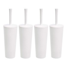 Amazon Basics Toilet Brush and Holder 610007-4P Heavy-Duty Scrub Brush 4-Pack