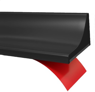 Shower Threshold Water Dam,Self Adhesive Silicone Waterproof Barrier Black 