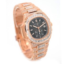 Patek Philippe Nautilus 5980/1400R-011 18K Rose Gold Diamonds Automatic Watch 11