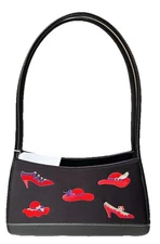 Black & Red Hat Society Shoulder Purse