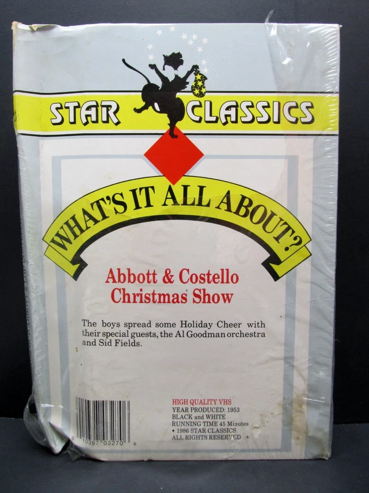 Abbott & Costello Christmas Show, VHS, Star Classics 1986, NEW in Shrink Wrap Foto 2 de 4