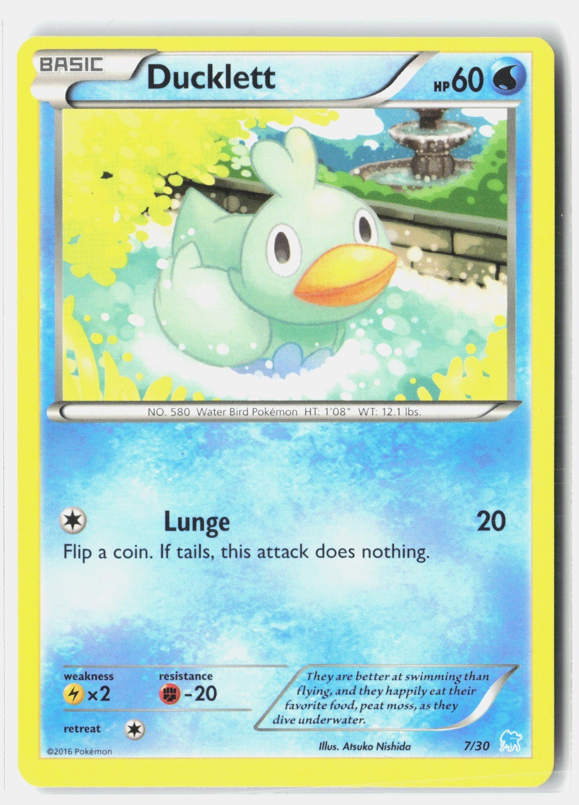 Ducklett Common Reverse Holo XY - BREAKpoint 36/122 NM Atsuko Nishida