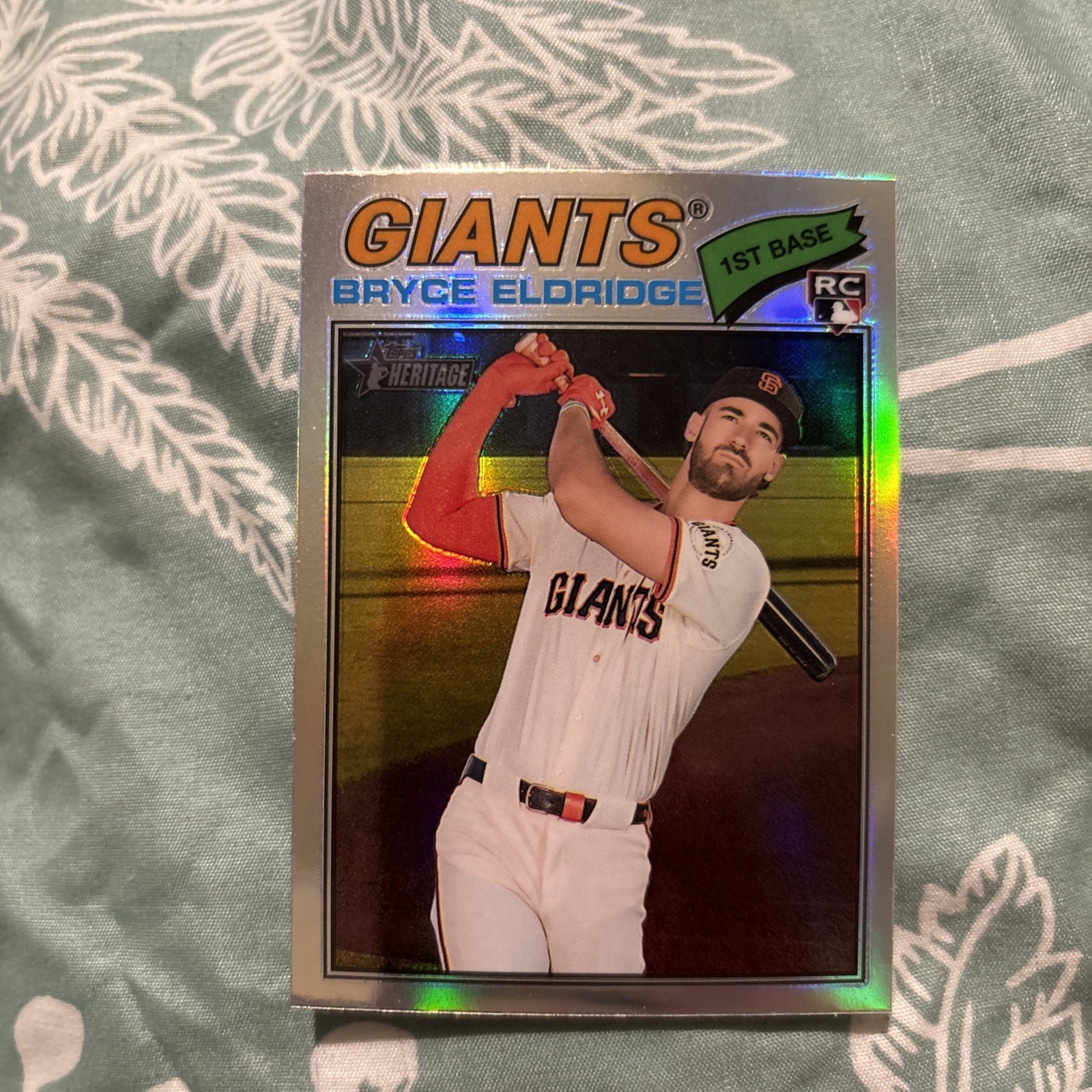 Bryce Eldridge Rookie 2026 Topps Heritage #310 Chrome Refractor RC SP Giants