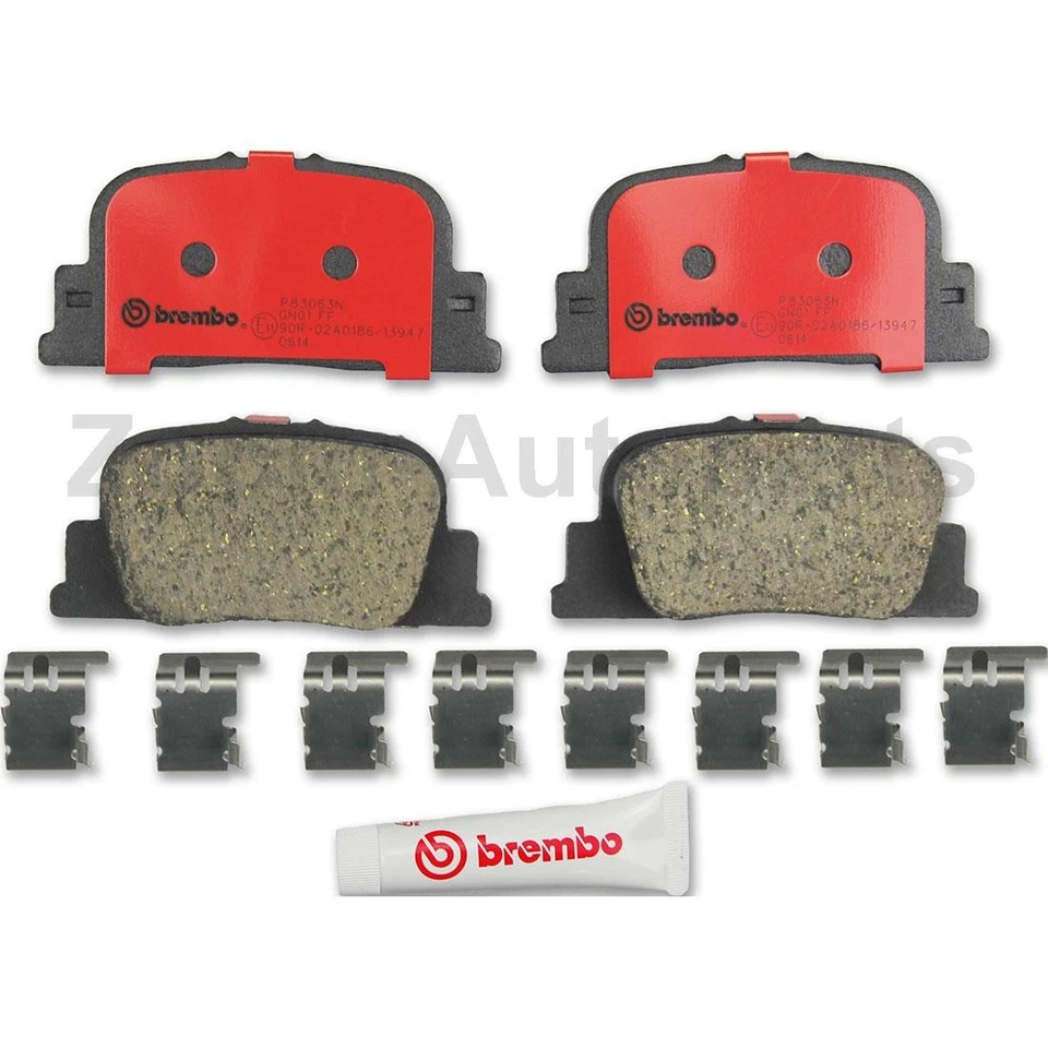 Kit de pastillas de freno rotores de freno traseros Brembo OE para 2005 2006 2007 2008-2010 Scion tC Foto 2 de 4