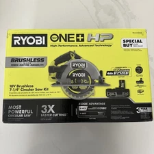 Ryobi ONE+ HP 18V Brushless 7-1/4" Circular Saw Kit PBLCS302K1SB - New Sealed