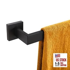  Single Towel Bar, Bathroom Kitchen Towel Holder, Wall 24-Inch Matte Black