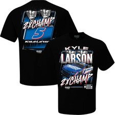 Kyle Larson 2025 NASCAR 2X Champion Trophy 2-Spot T-Shirt