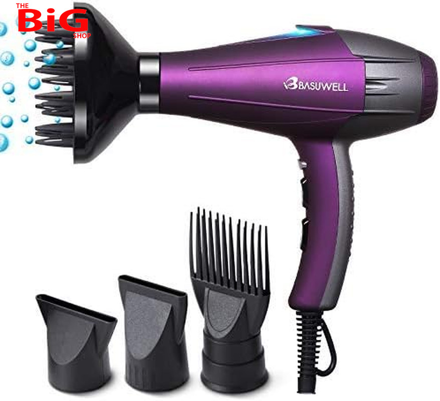 Hair Dryer Professional Ionic Hairdryer 2100W Salon Fast Blow Dryers 3 Heat 2 Sp
